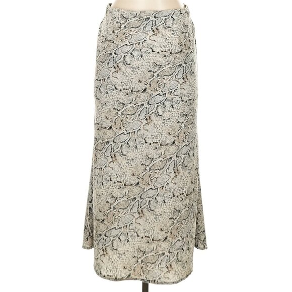 Rachel Zoe Snake Print Pull-On Midi-Skirt - Size 2 - Picture 2 of 8